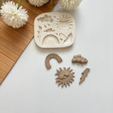 Summer Vibes Silicone Mold – Sun, Rainbow, Cloud & Lightning